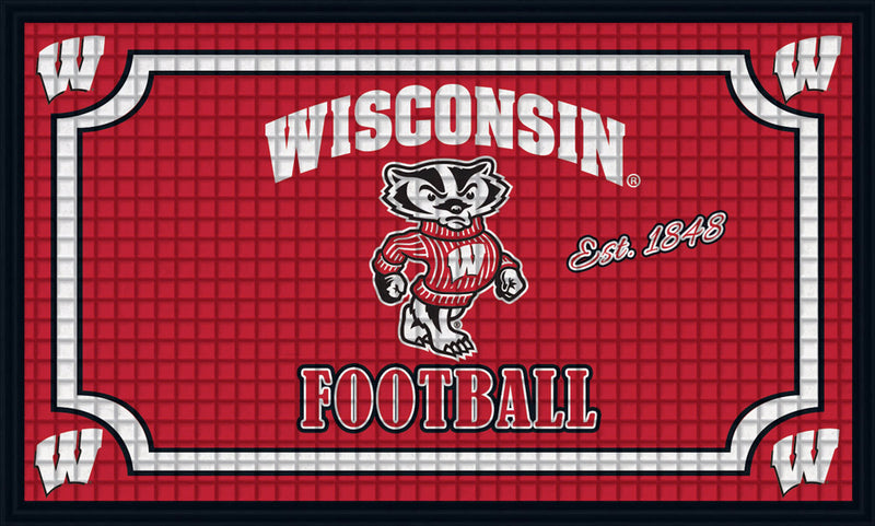 Embossed Door Mat-Wisconsin,41em984