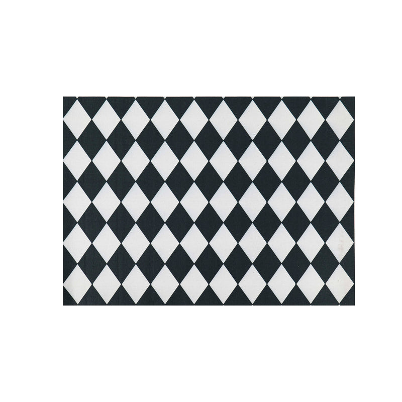Diamond Black and White Layering Mat, 42"x0.08"x26.5"inches