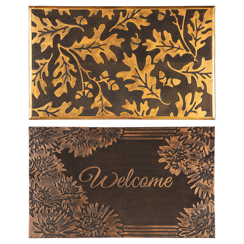 Botanical Metallic Brush Rubber Pin Mat,41r2792