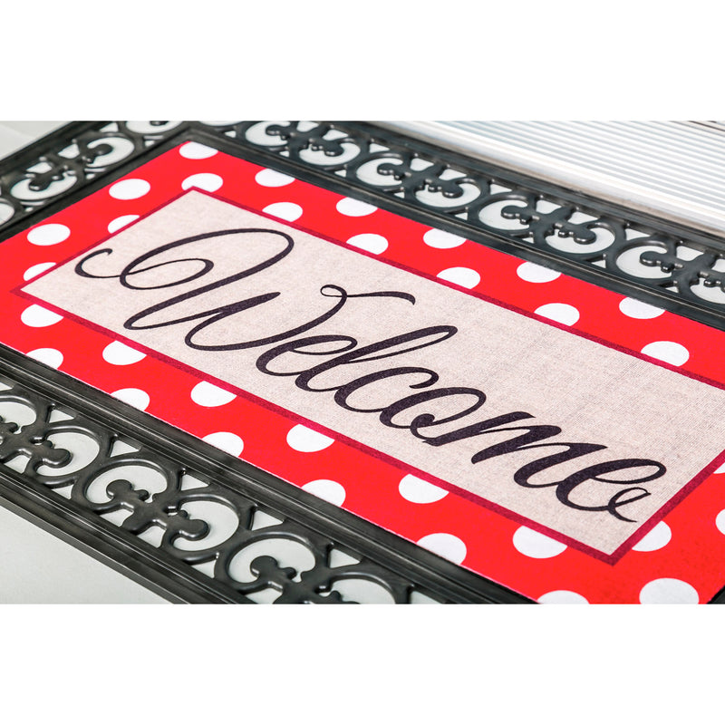 Polka-Dot Welcome Sassafras Switch Mat