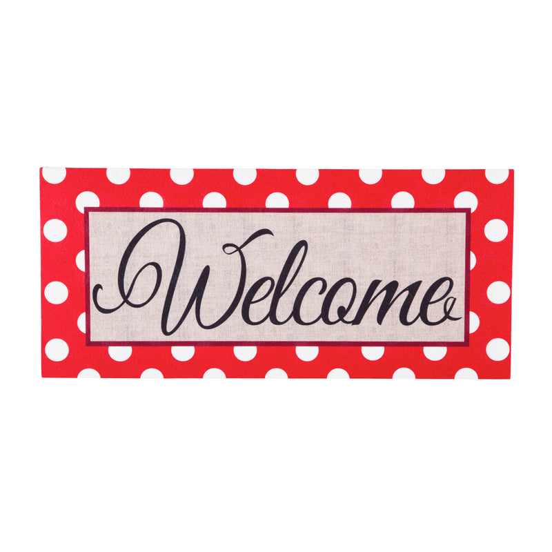 Polka-Dot Welcome Sassafras Switch Mat