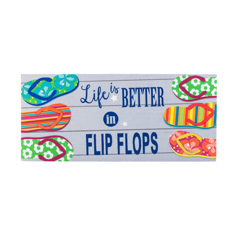 Life Is Better in Flip Flops Sassafras Switch Mat