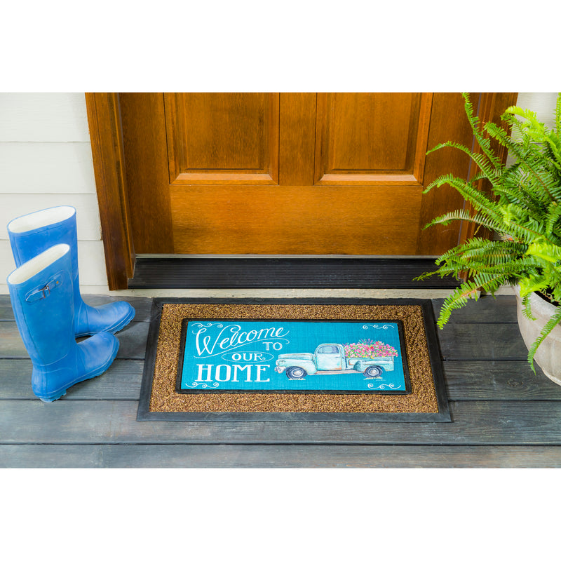 Floral Truck Welcome Sassafras Switch Mat