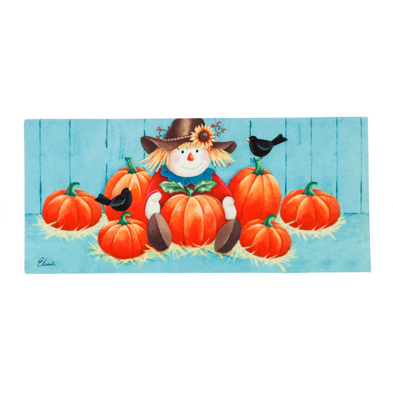 Pumpkins and Scarecrow Sassafras Switch Mat