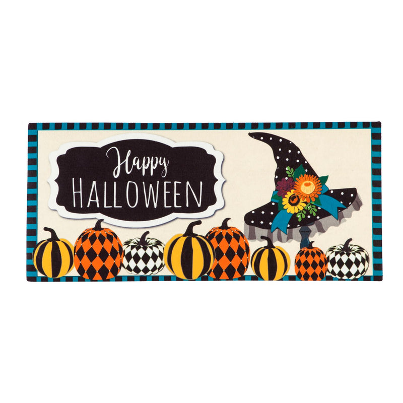 Witch Hat and Pumpkins Sassafras Switch Mat