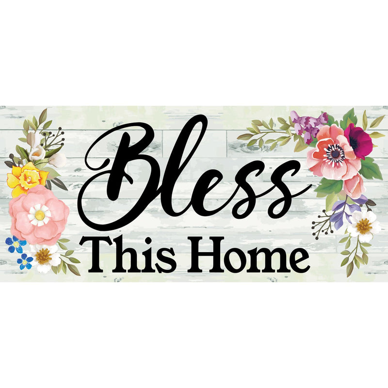 Shiplap Floral Bless This Home Sassafras Switch Mat