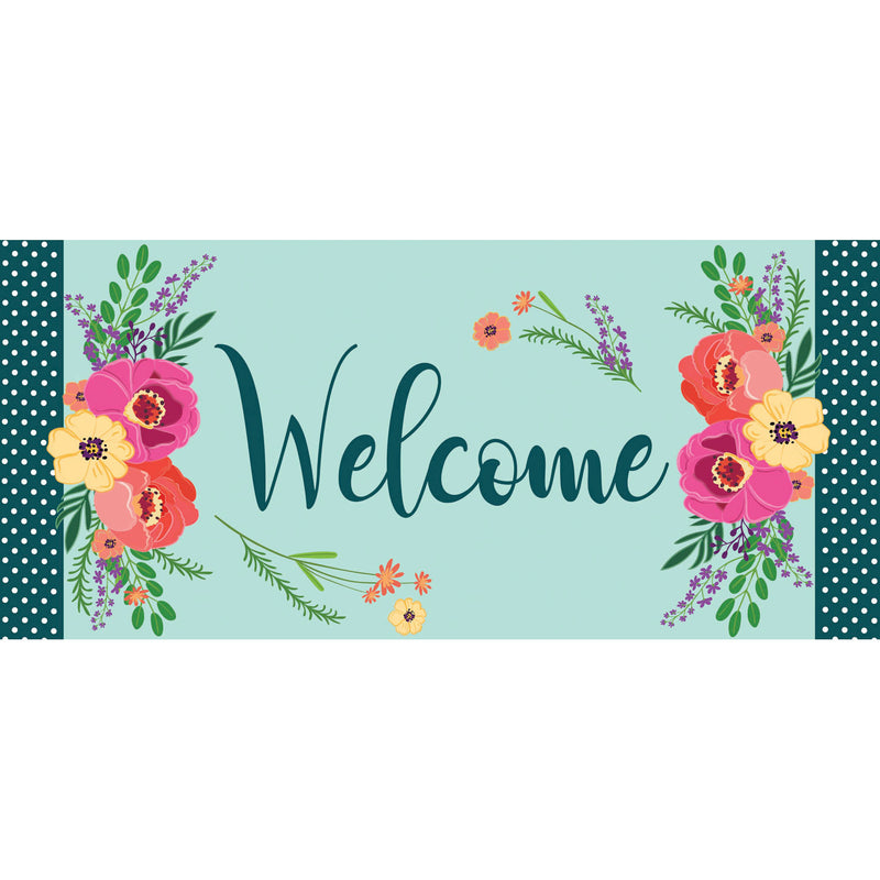 Spring Floral Welcome Sassafras Switch Mat