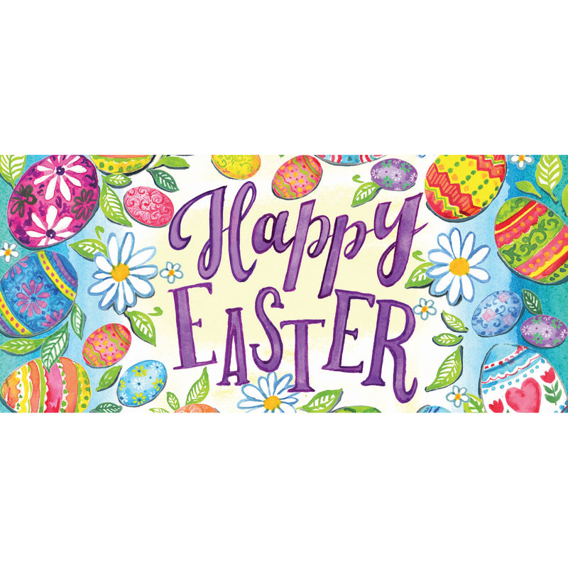 Evergreen Floormat,Happy Easter Eggs Sassafras Switch Mat,0.2x22x10 Inches