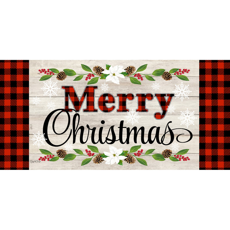 Evergreen Floormat,Christmas Sentiments Sassafras Switch Mat,0.2x22x10 Inches