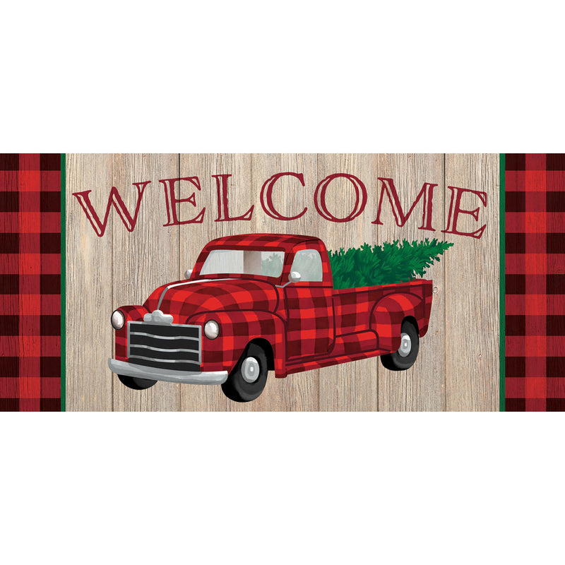 Holiday Plaid Truck Sassafras Switch Mat