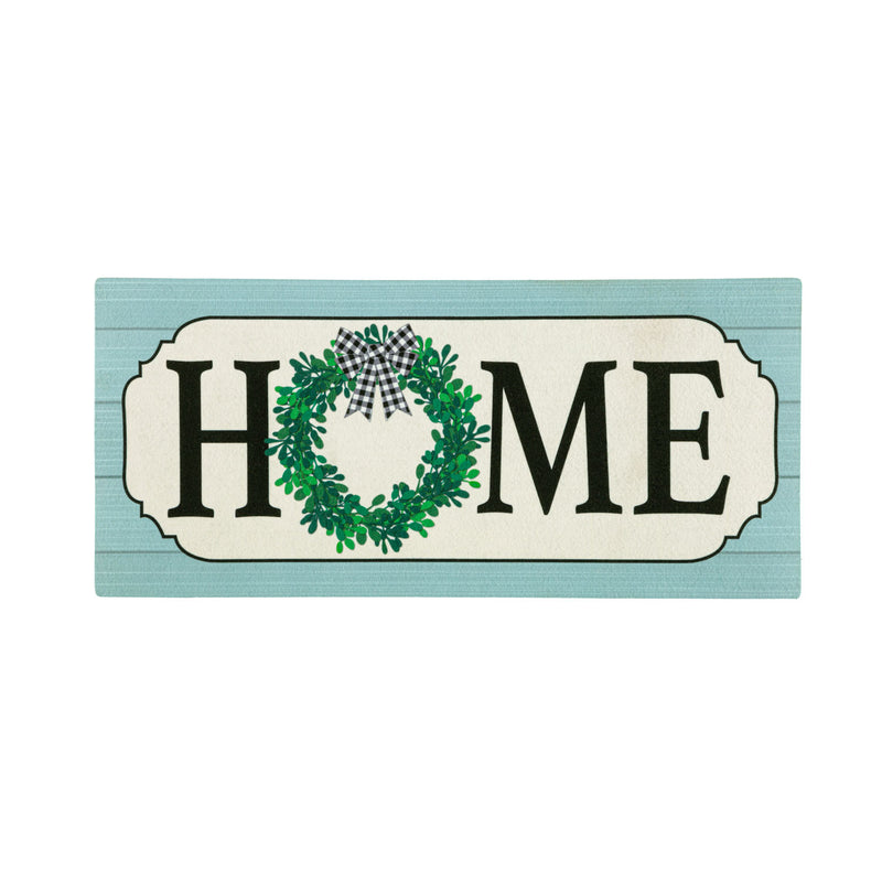 Evergreen Floormat,Farmhouse Home Wreath Sassafras Switch Mat,22x0.25x10 Inches