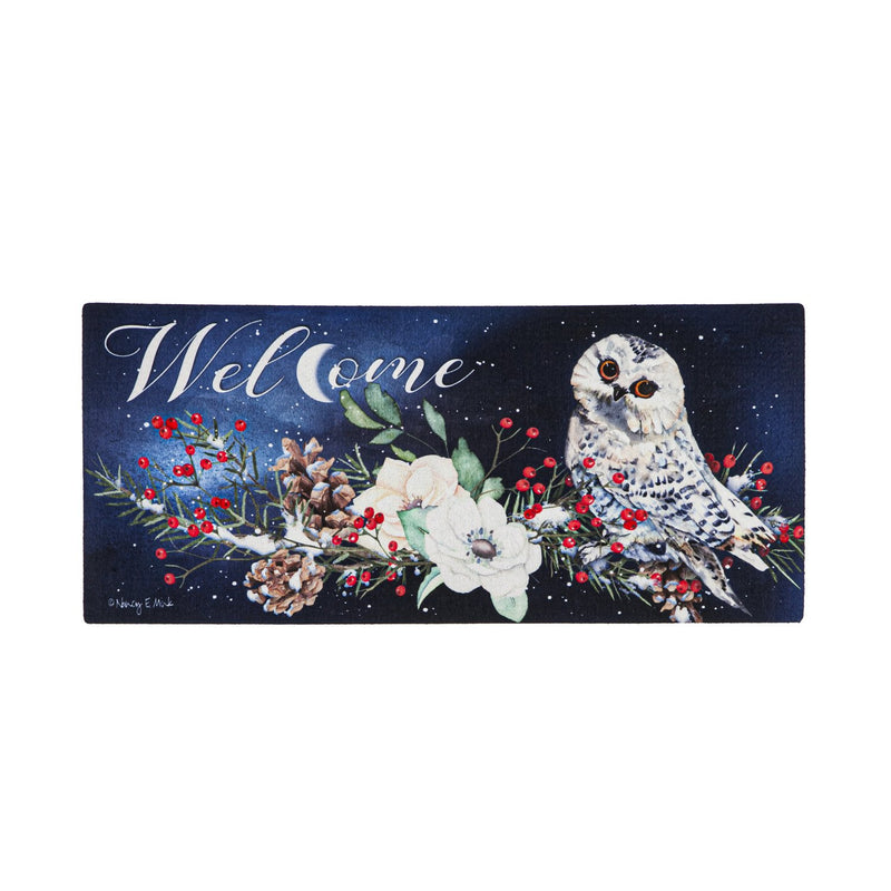 Owl's Winter Greeting Sassafras Switch Mat