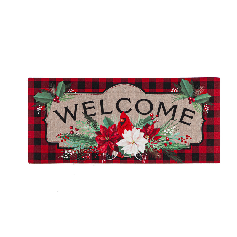Evergreen Floormat,Christmas Joy Sassafras Mat,10x22x0.25 Inches