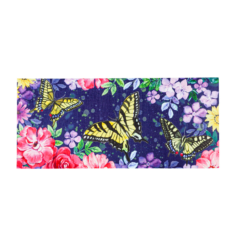 Evergreen Floormat,Midnight Butterfly Sassafras Switch Mat,0.25x22x10 Inches
