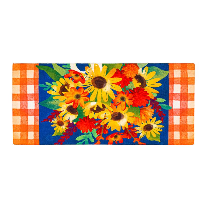 Evergreen Floormat,Blessed Floral Arrangement Sassafras Switch Mat,22x0.2x10 Inches