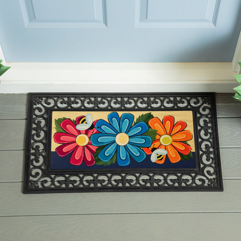 Evergreen Floormat,Spring Floral Sassafras Switch Mat,22x0.2x10 Inches