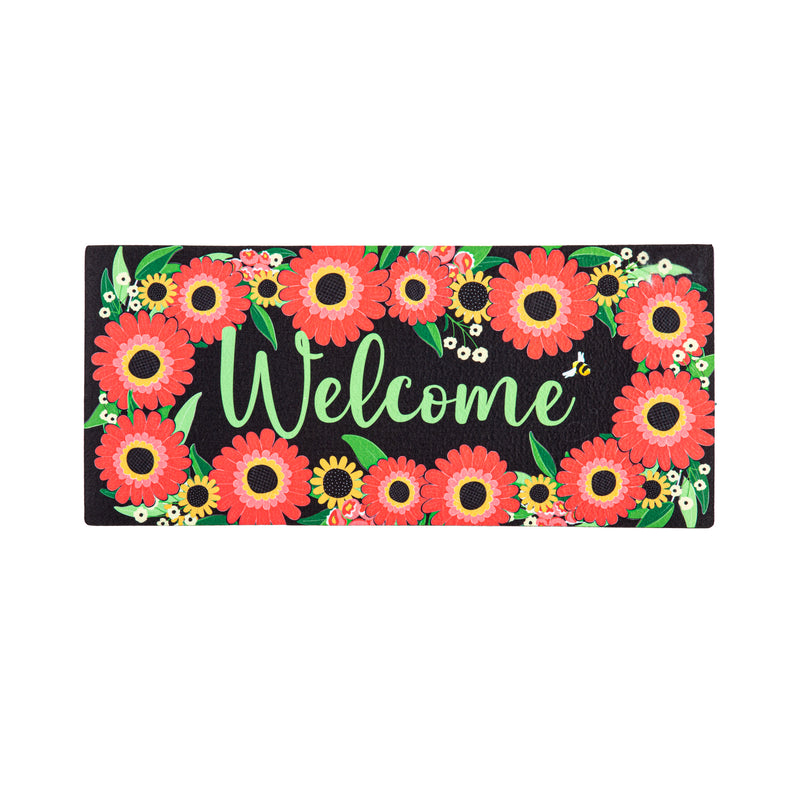 Evergreen Floormat,Welcome Wreath Sassafras Switch Mat,0.2x22x10 Inches