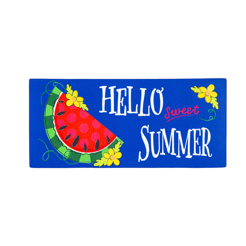 Evergreen Floormat,Hello Sweet Summer Sassafras Switch Mat,0.25x22x10 Inches