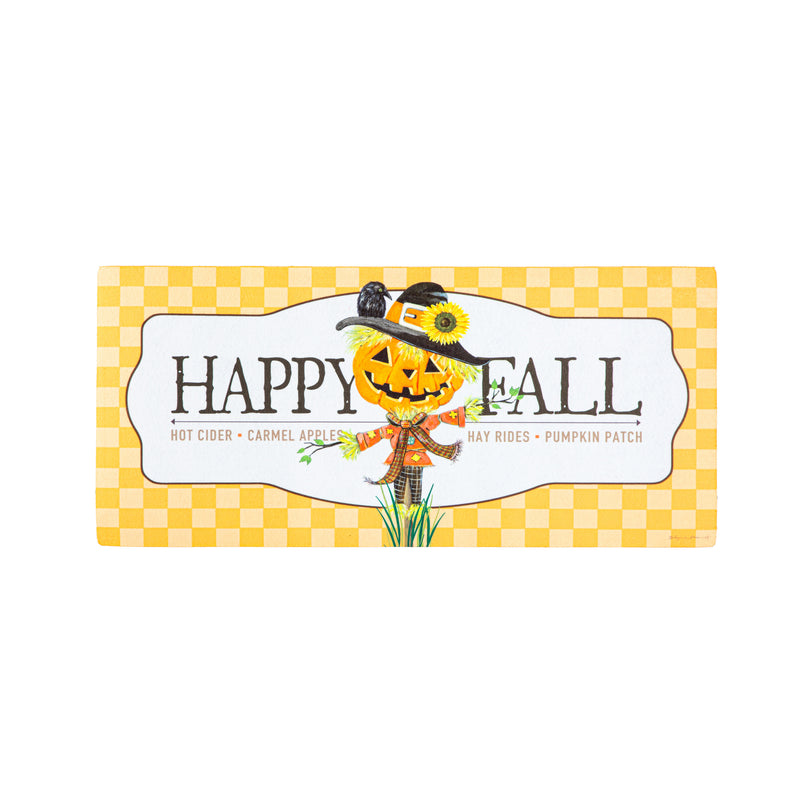 Hello Pumpkin Scarecrow Sassafras Switch Mat