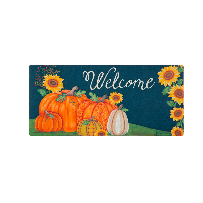 Evergreen Floormat,Welcome Fall Sassafras Switch Mat,22x0.25x10 Inches