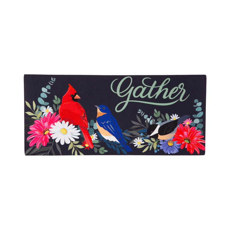 Evergreen Floormat,Gather Birdies Sassafras Switch Mat,0.25x22x10 Inches
