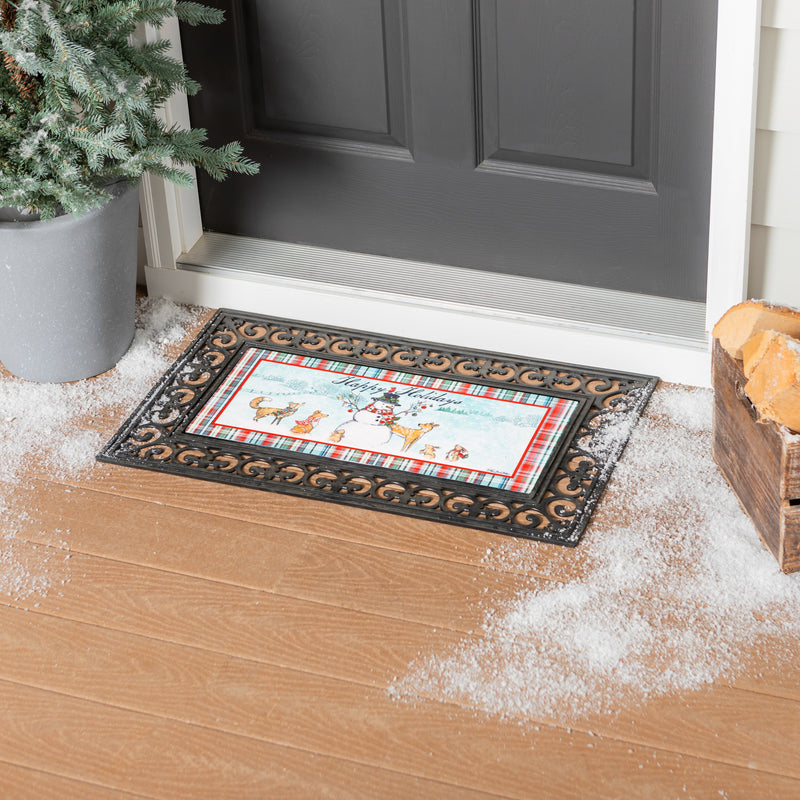 Snowman Holiday Sassafras Switch Mat