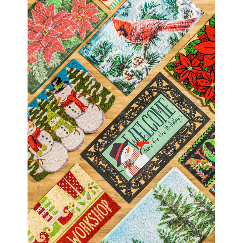 Evergreen Floormat,Holly Sassafras Mat Tray,30.9x0.28x18.5 Inches