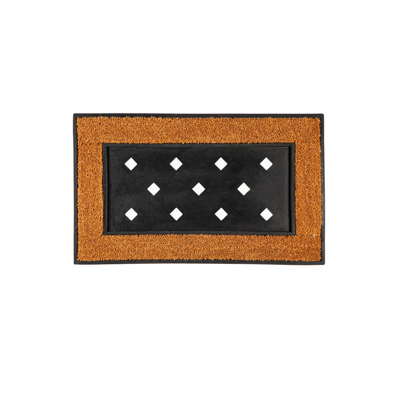 Evergreen Floormat,Natural Coir Sassafras Mat Tray,30x0.56x18 Inches