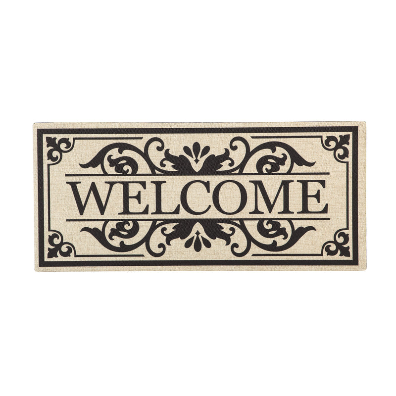 Cambridge Welcome Burlap Sassafras Switch Mat