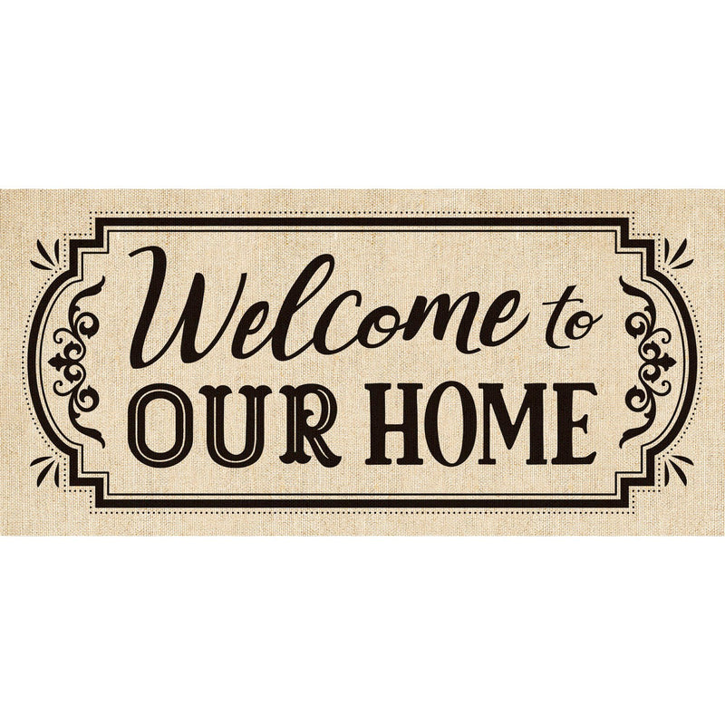 Welcome to Our Home Burlap Sassafras Switch Mat - 22 x 1 x 10 Inches