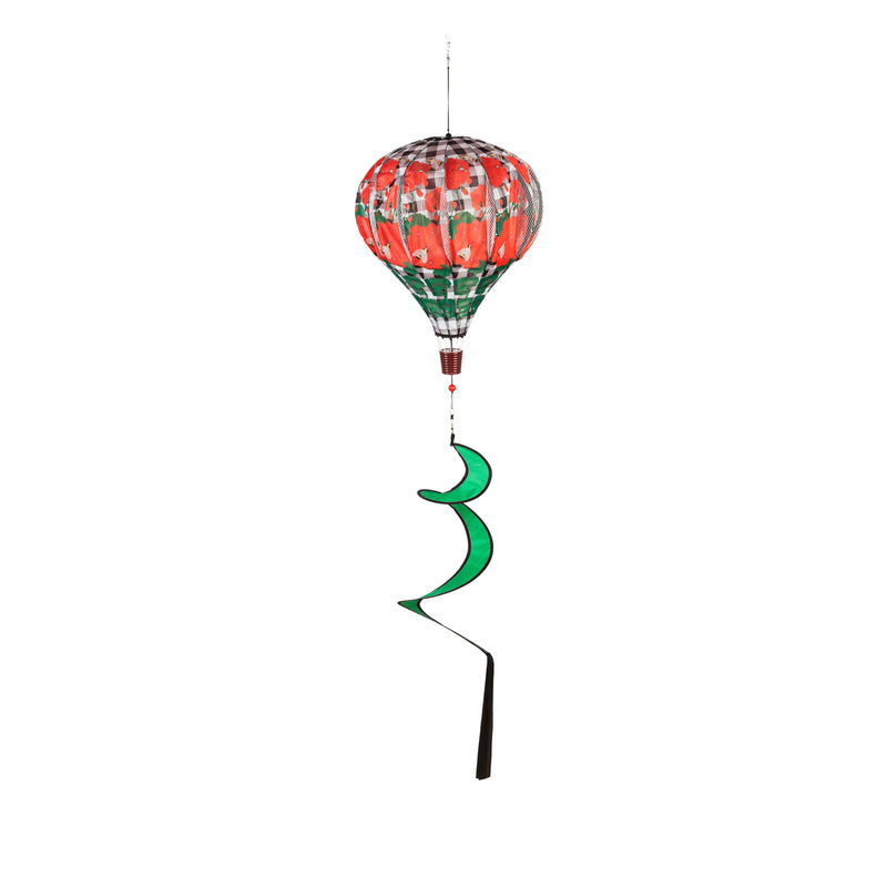 Evergreen Ballon Spinner,Geranium Plaid Balloon Spinner,55x15x15 Inches