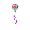 Buffalo Check Tulips Burlap Balloon Spinner,45b395