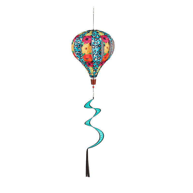 Animal Print and Floral Burlap Balloon Spinner,45bb411