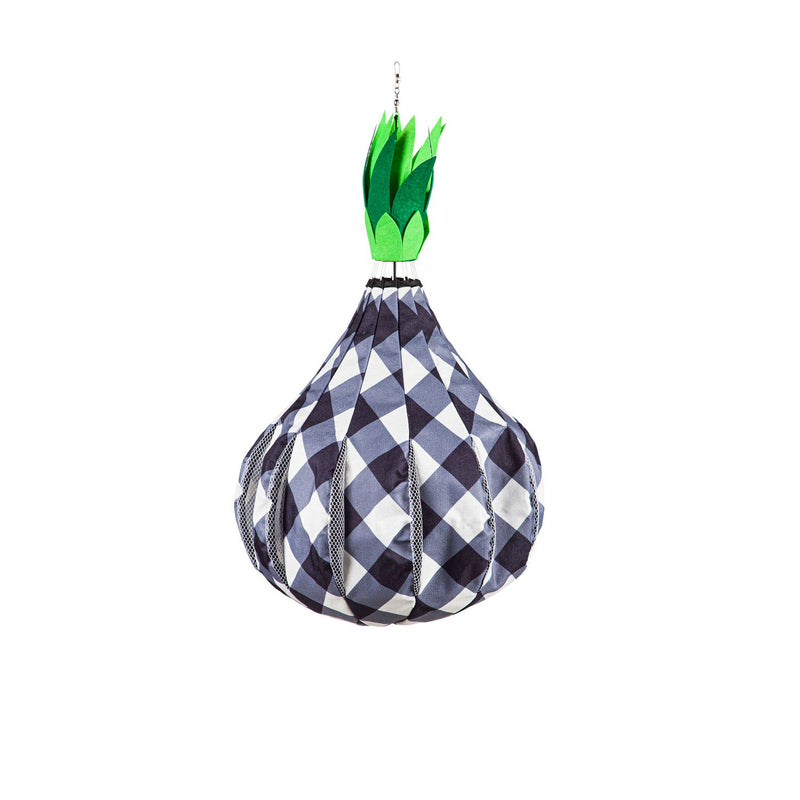 Black and White Pineapple Burlap Balloon Spinner,45bb413