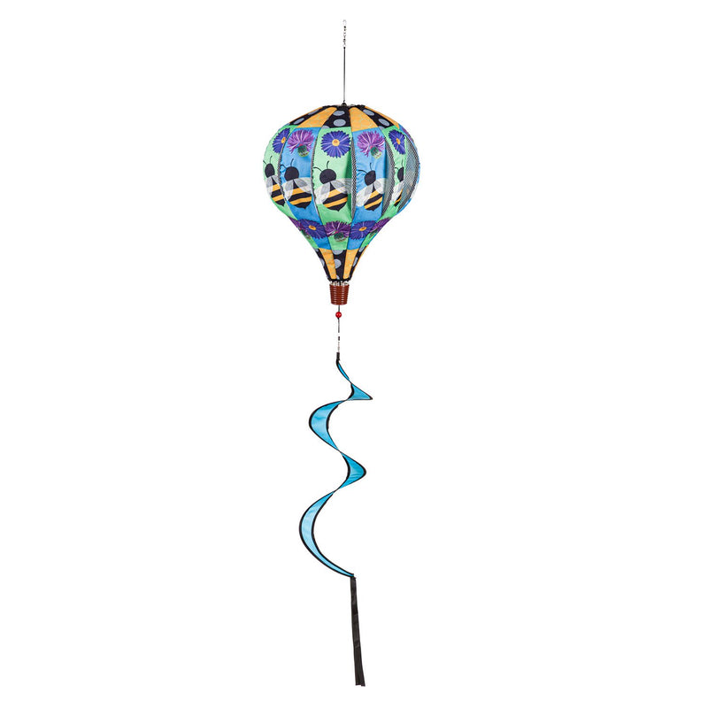 Bee with a Border Burlap Balloon Spinner,45bb414