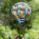 Stacked Spring Stacked Flower Pots Burlap Balloon Spinner,45bb464