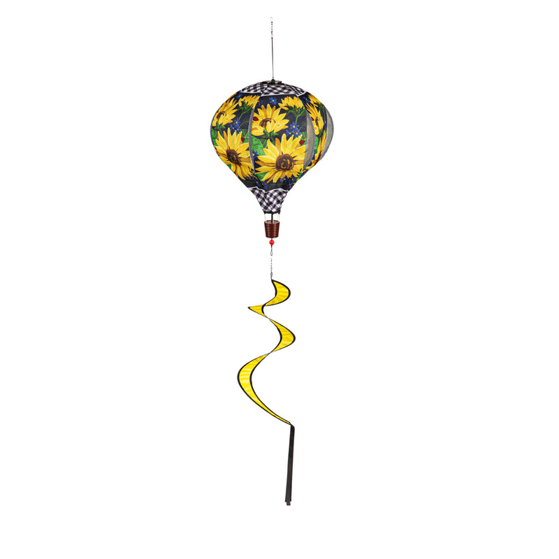 Sunflower Welcome Burlap Balloon Spinner,45bb500