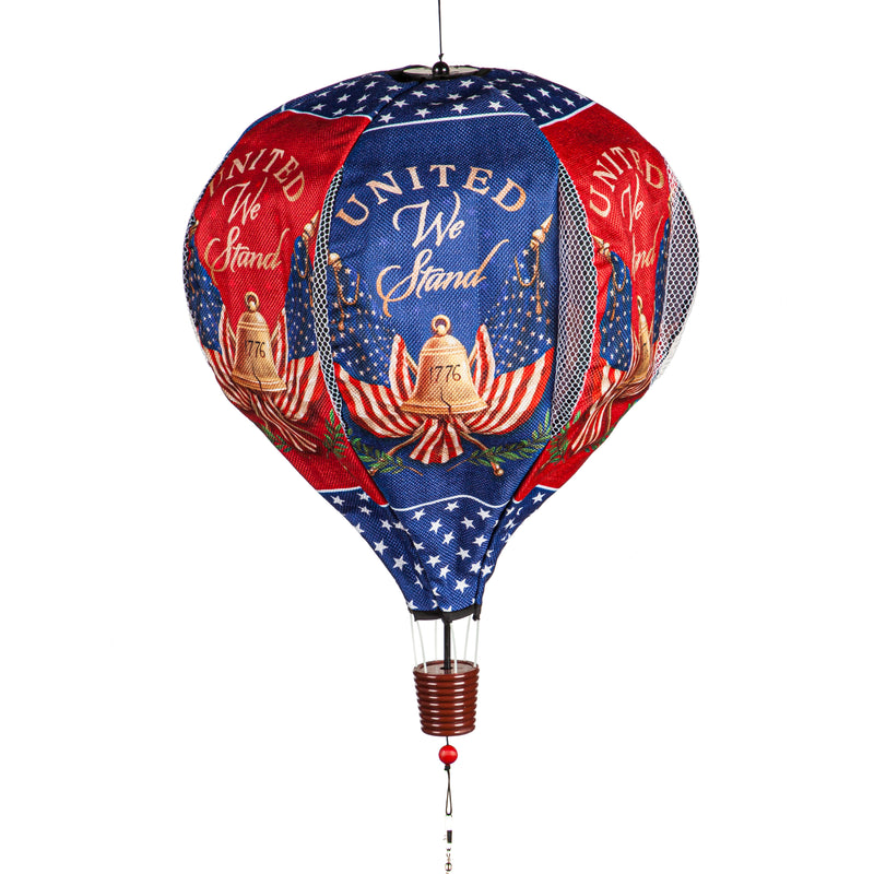 United We Stand Burlap Balloon Spinner,45bb503