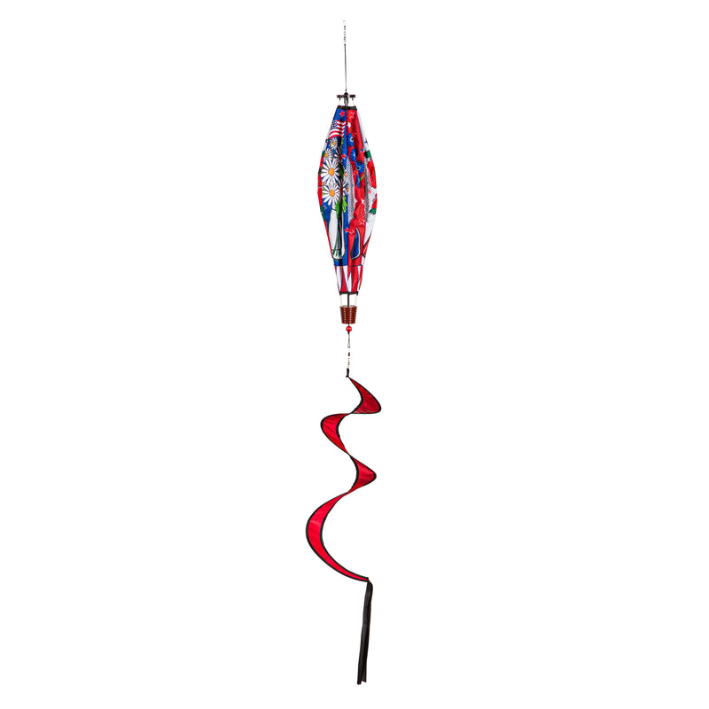 Patriotic Floral Burlap Balloon Spinner,45bb632