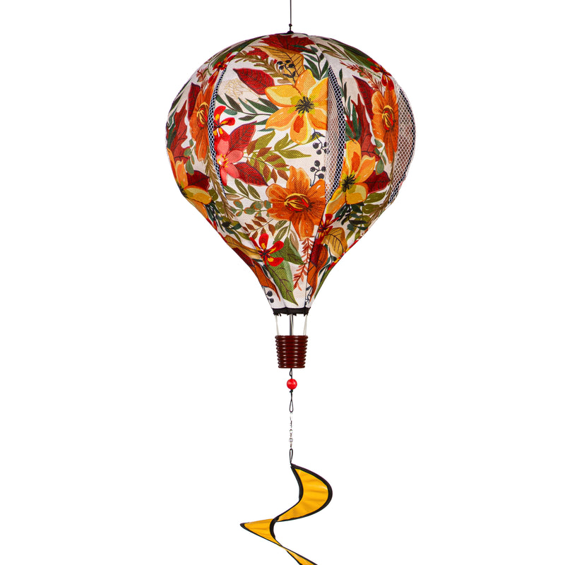 Autumn Floral Welcome Burlap Balloon Spinner,45bb650