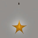 Lighted Fabric Star, Large, Gold,45st374bl