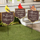 Memorial Fabric Stake, 3 Asst: Cardinal/Songbird/Butterfly,47fs069