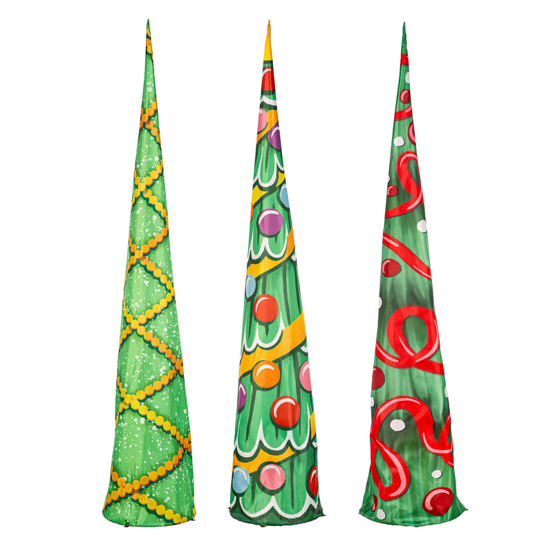 Christmas Tree Fabric Cone with Color Changing Lights,47fs104