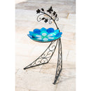 Metal Bird Bath Stand, Butterfly,47m1914