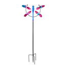 76.25"H Flying Dragonfly Wind Spinner, Pink and Blue,47m2267