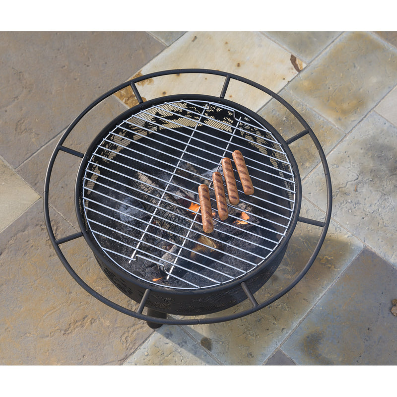 Bear Camp Fire Pit With Domed Spark Guard,47m2701