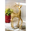 36"H Metal Gold Foil Deer,47m2724