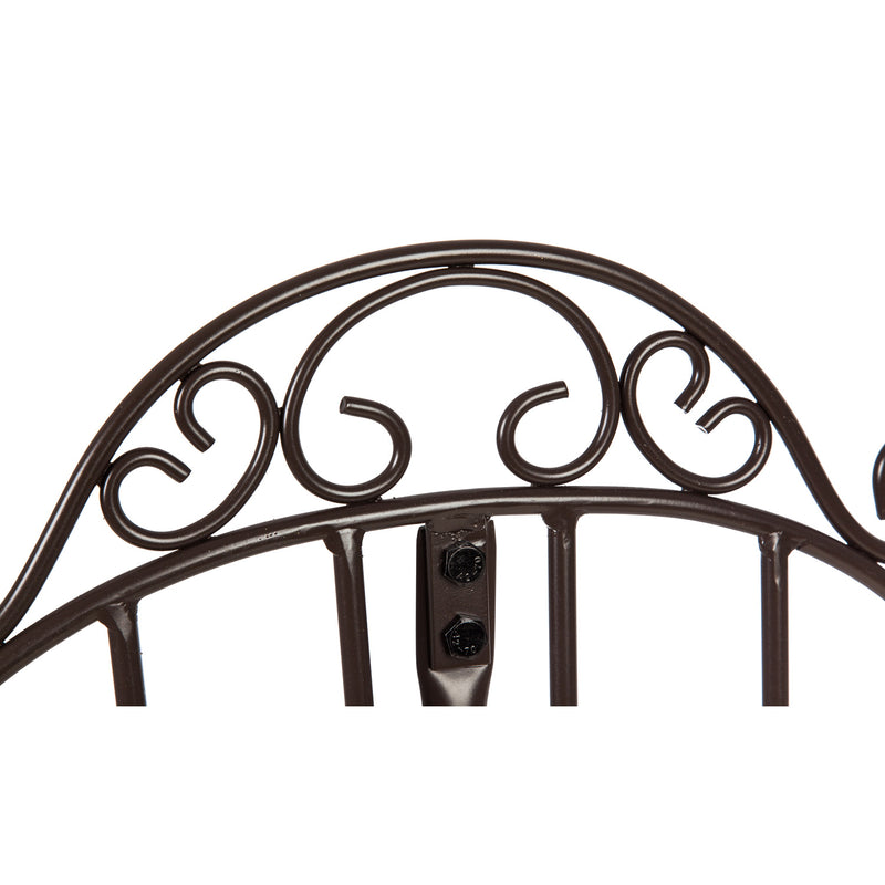 Wrought Iron Hose Holder with Ground Stake - Gunmetal, 15.5"x7"x37.5"inches