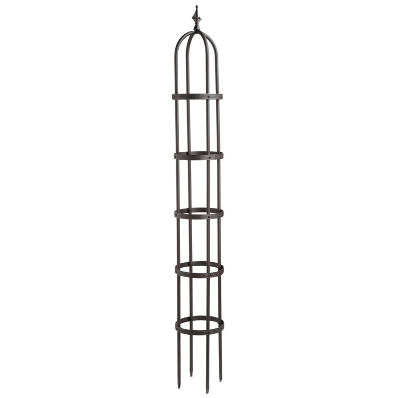 8' Powder-Coated Steel Garden Obelisk Bronze,47m3016