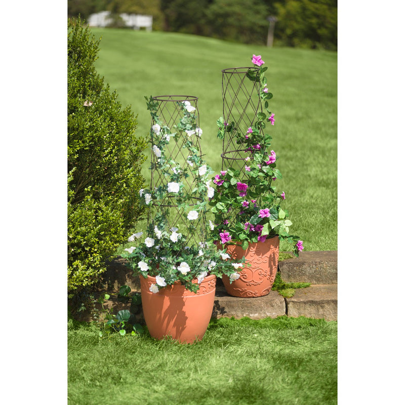 Small Metal Planter/Pot Trellis, 40"H,47m3019